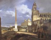 Francois-Marius Granet The Church of Trinita dei Monti in Rome (mk05) oil on canvas